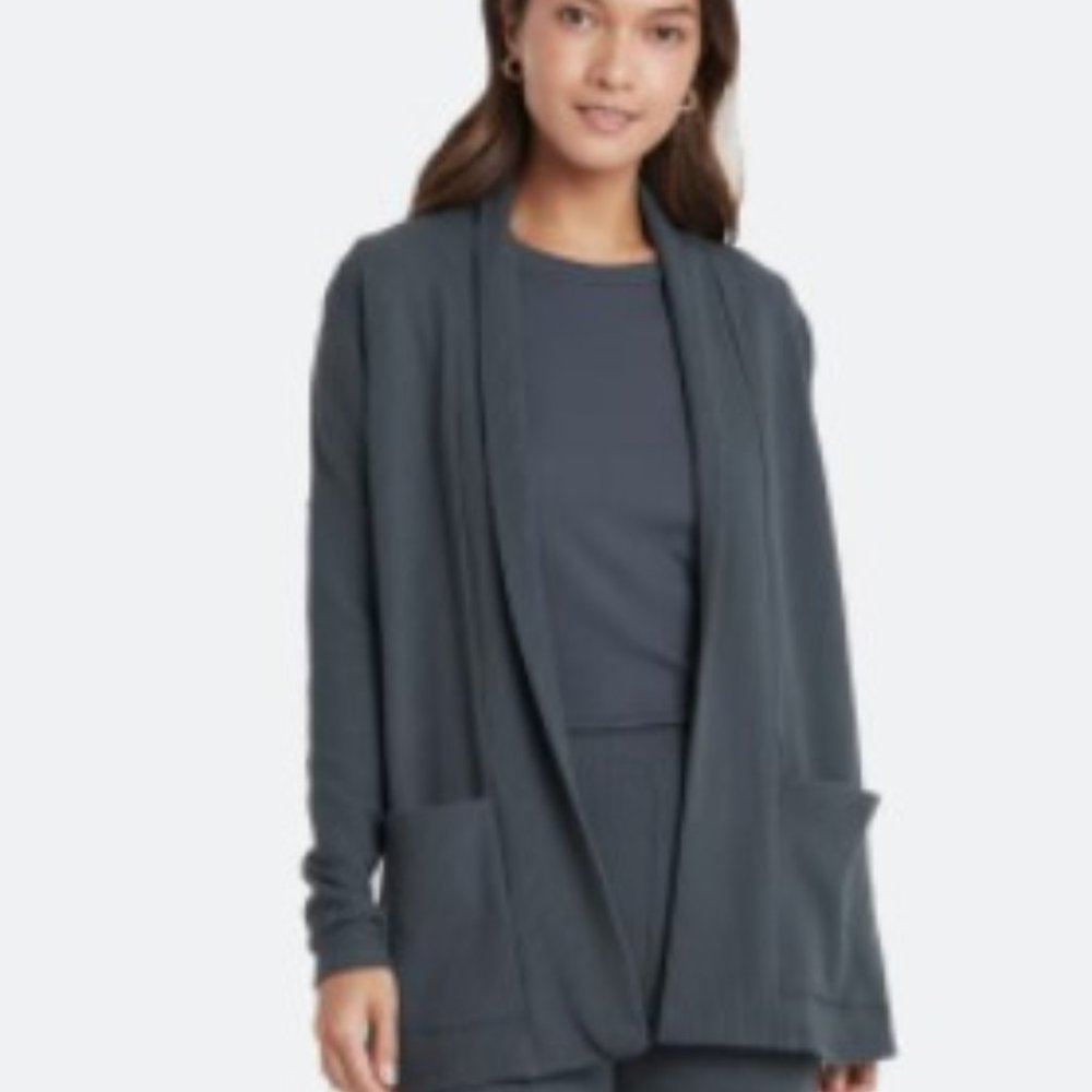 LETT Bonn Open Front Sweater Blk Large - NWT
